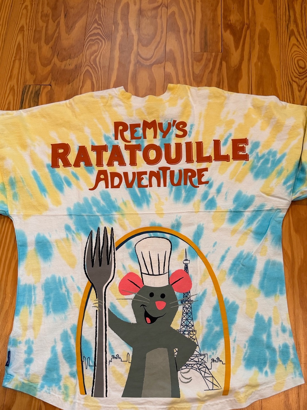 Disney Remy's Ratatouille Adventure Tie-Dye Long Sleeve Tee - Yellow & Blue